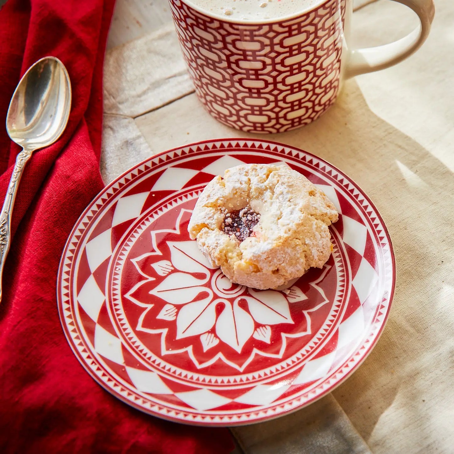 Fez Crimson Canapé Plates Set of 4