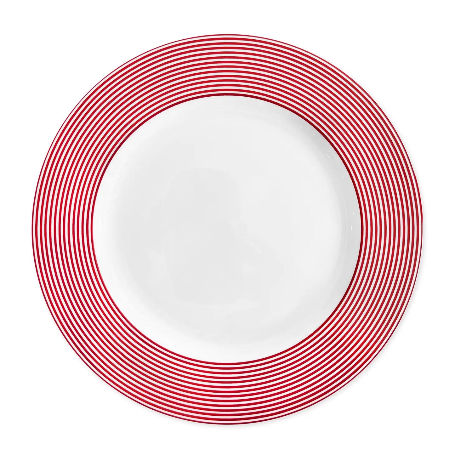 Newport Stripe Crimson Dinner Plate Set of 4