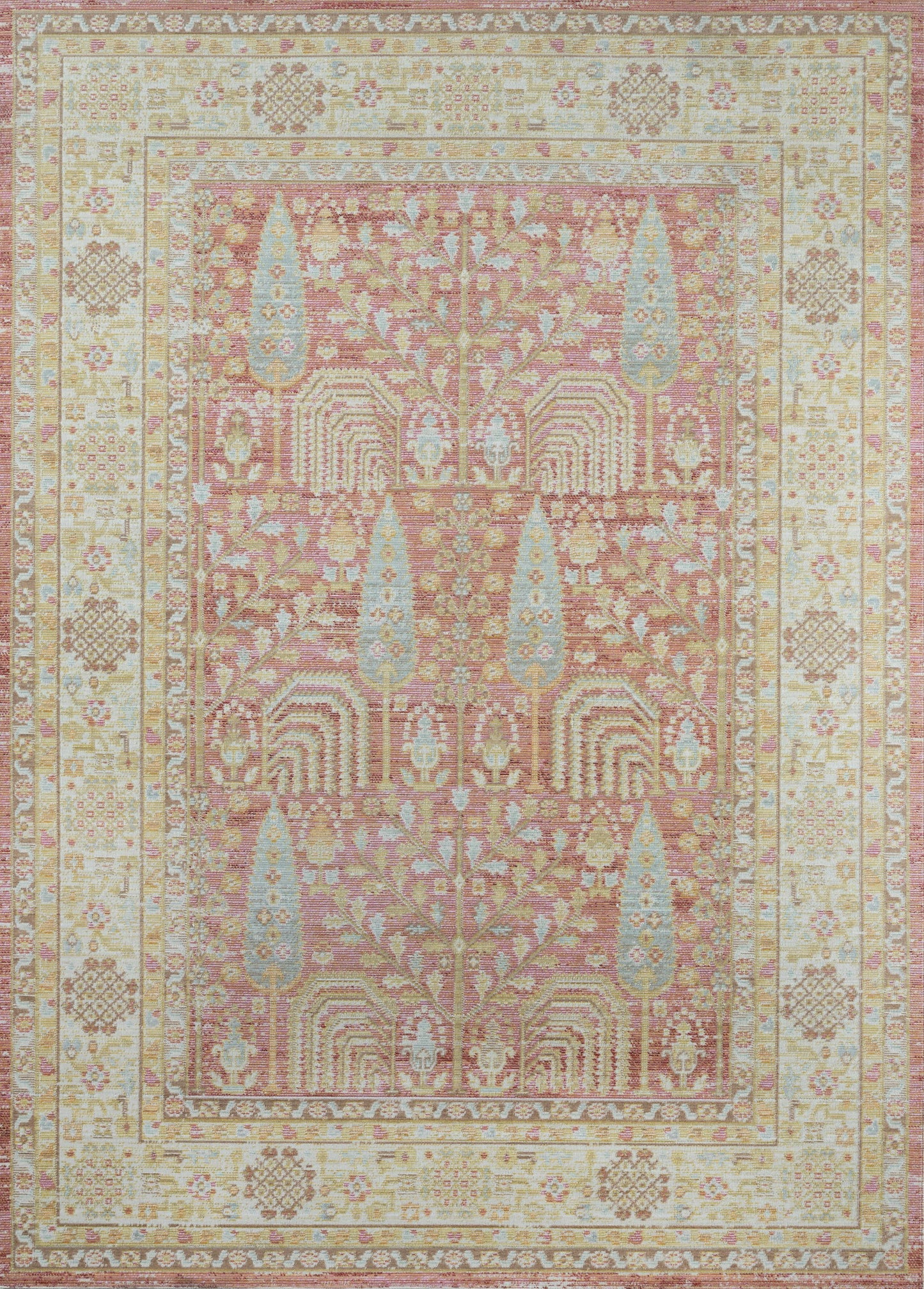 Pink Oriental Area Rug