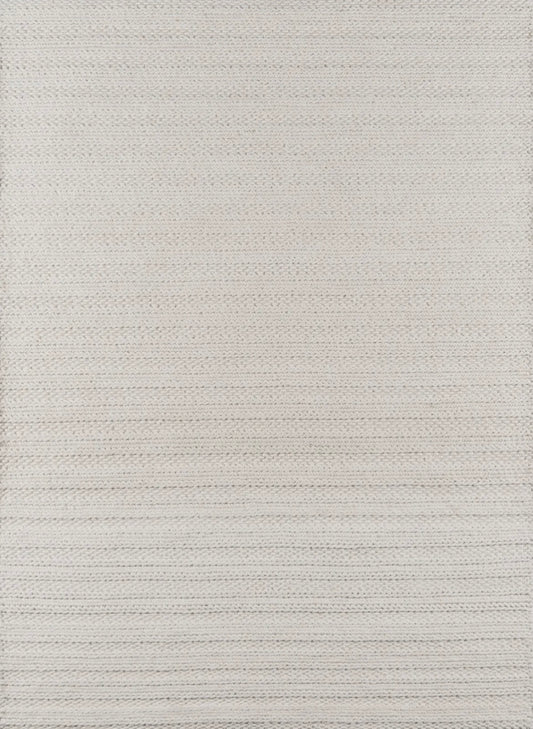 Ivory Textured Stripe Area Rug