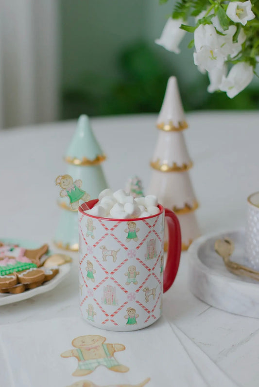 Gingerbread Trellis Watercolor Mug Set of 2