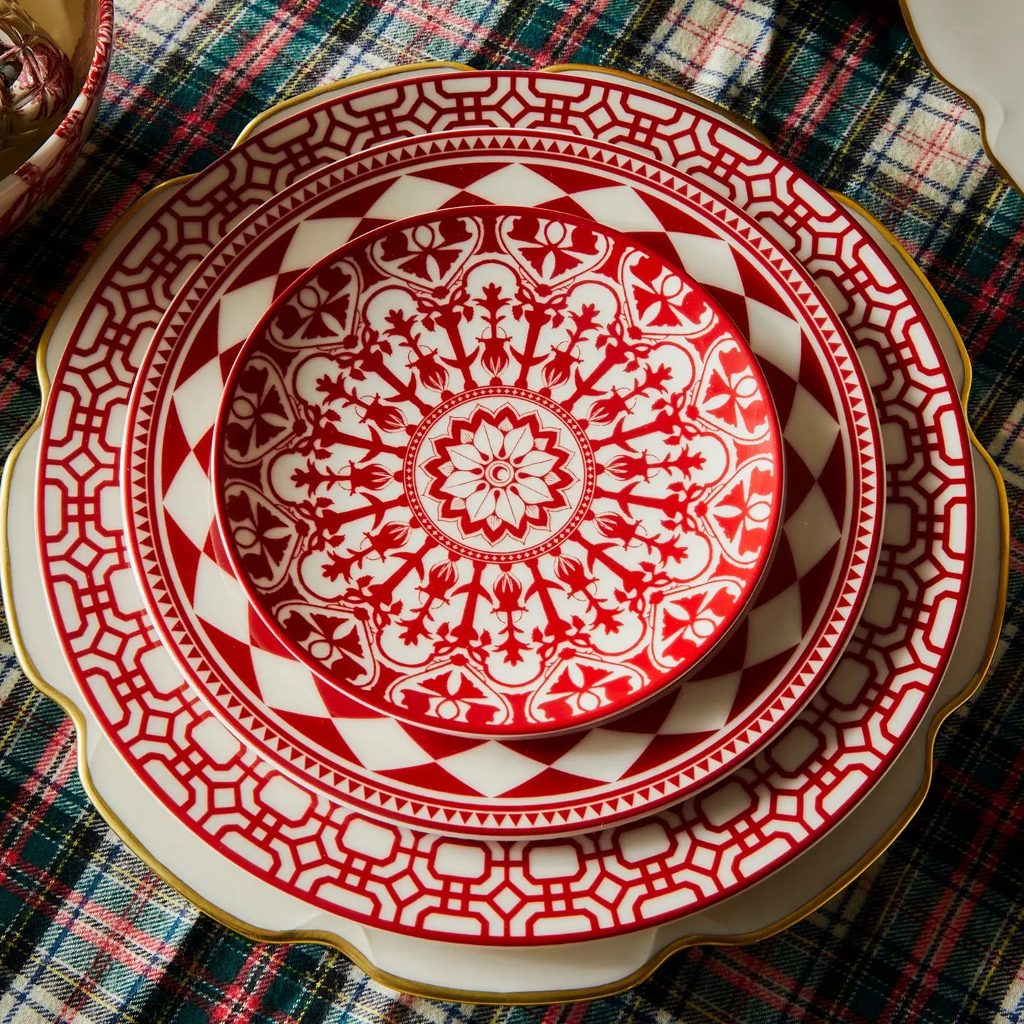 Fez Crimson Salad Plate Set of 4