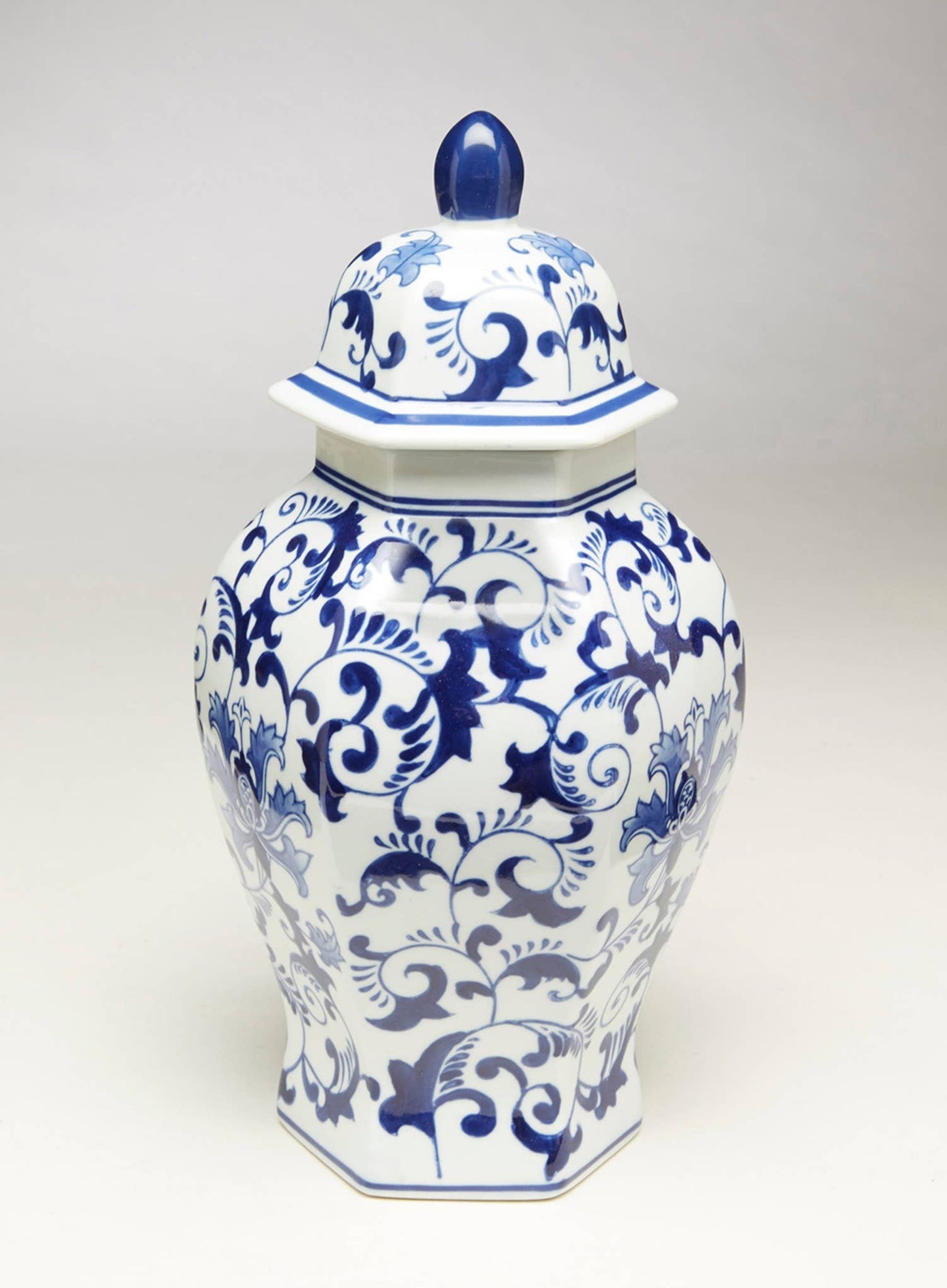 Blue and White Floral Ginger Jar