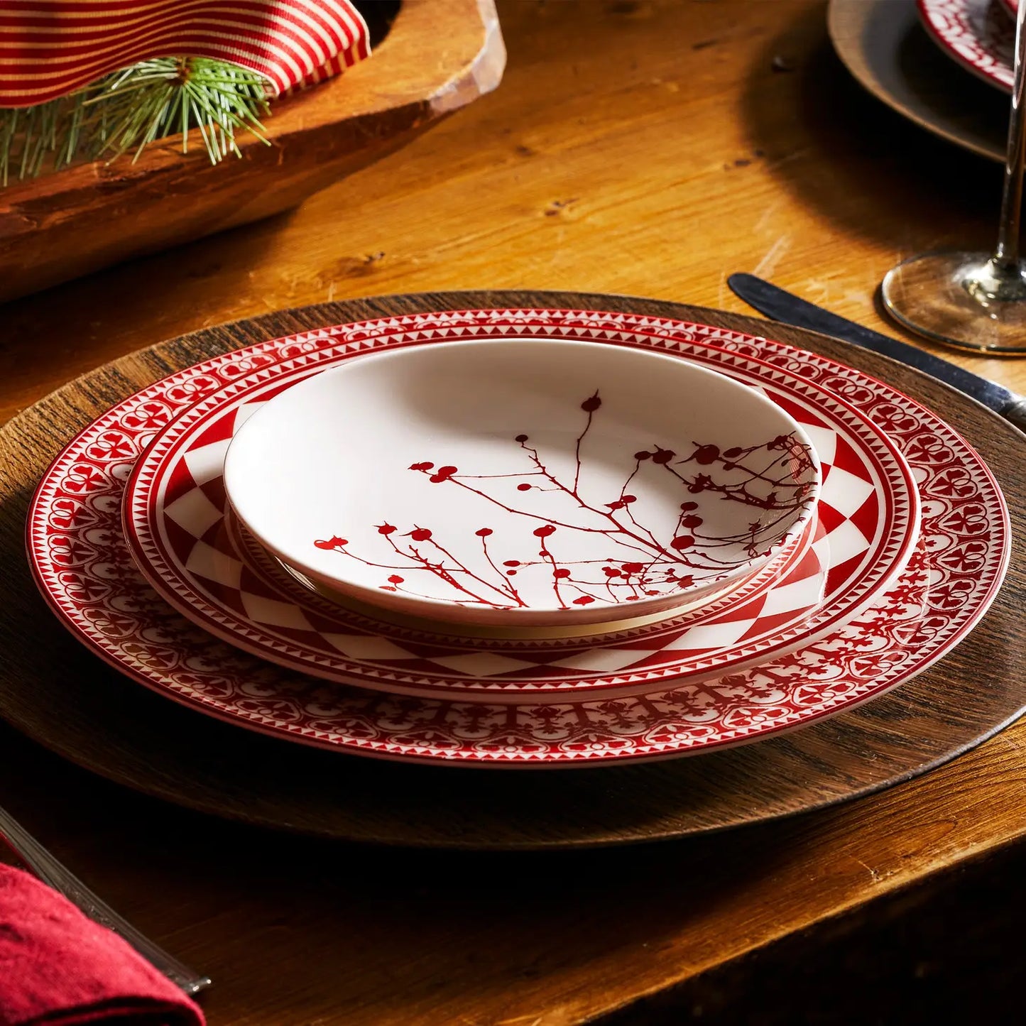 Fez Crimson Salad Plate Set of 4